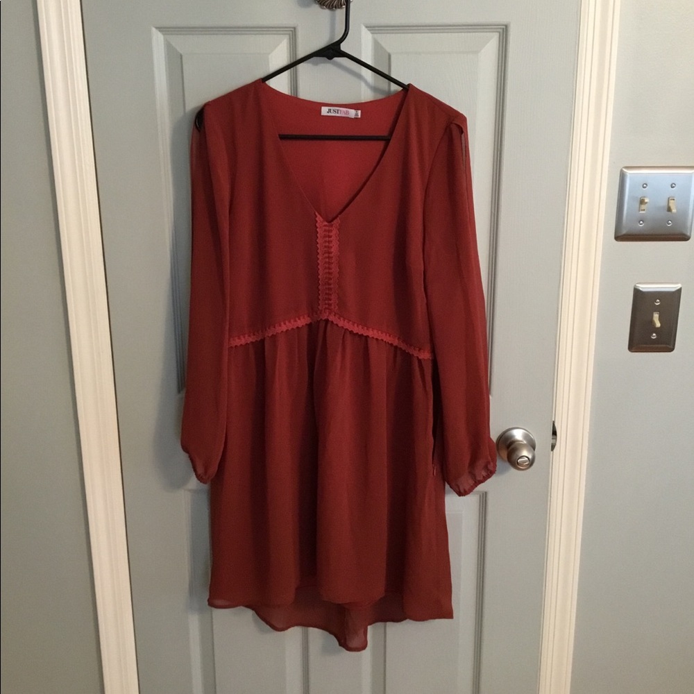 Boho-chic long sleeve dress